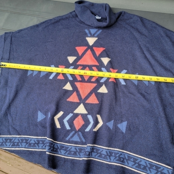 NWT J.Jill | Dark Indigo Heather Intarsia Funnel Neck Sweater MP - Picture 6 of 11